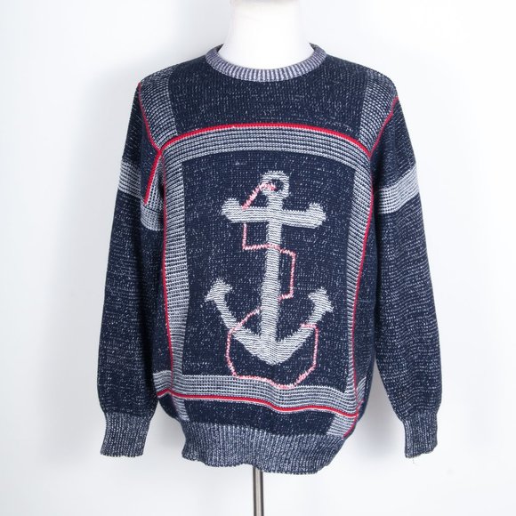 Vintage Archie Brown & Son Anchor Knit Sweater - Picture 1 of 8